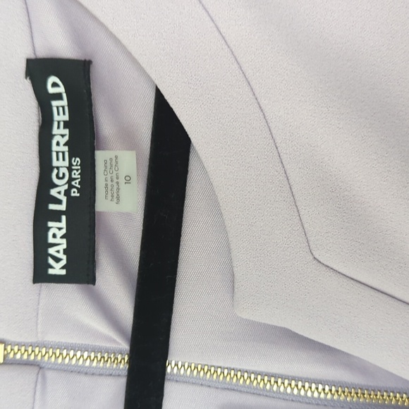 Karl Lagerfeld PARIS Button Accent Scuba Crepe Sheath Dress size 10 - Picture 7 of 8